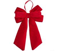 Plush Red Bow Decoration 30cm for Holiday Window Display(YL-T26B1163 Large) | Large 38cm size, plush velvet texture, vibrant red color, tree topper, statement piece
