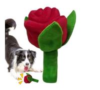 Plush Rose Dog Toy, Squeaky Chew Toy with Thinking Task, Valentine's Day & Birthday Gift for Dogs, Boredom Puppy, Daily Companion, Birthday, Holiday