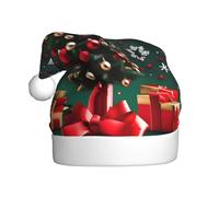 Plush Round Ball Christmas Tree Christmas Hat, festive costume accessory, soft to the touch, perfect for Christmas and holiday parties.