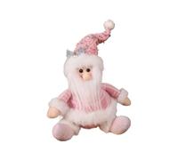 Plush Santa Doll,Pink Figure Ornament,Christmas Tree Ornament Plush Santa - for Mantel Patio Garden Shelves Bookshelf Windowsill Table Desk Nights