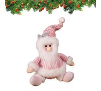 Plush Santa Doll - Winter Holiday Pink Figure - Christmas Tree Ornament Plush Santa | for Mantel Patio Garden Shelves Bookshelf Windowsill Table Desk Nights