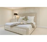 Plush Santorini Paneled Bed Frame: 2ft6 Small Single /Pink Plush Santorini Frame - No Mattress