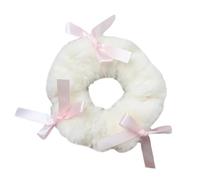 Plush Scrunchies for Female Girl with Bowknot Stretchy Hair Scrunchy Sweet Hair Ties for Children Student Winter Wear