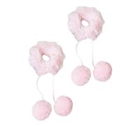 Plush Scrunchies For Female Girl With Pompoms Anime Furry Hair Scrunchy Sweet Hair Ties For Teens Girl Winter Headwear