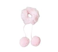 Plush Scrunchies For Female Girl With Pompoms Anime Furry Hair Scrunchy Sweet Hair Ties For Teens Girl Winter Headwear