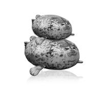 Plush Seal Pillow, Chubby Blob Seal Plush Toy, Soft Cotton Stuffed Animal Pillow (S+M(2pack))