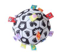 Plush Sensory Ball - Fabric Sensory Ball, Plush Rattle Ball Toy, High Contrast Colours Ribbon Tag Ball, Early Educational Toy for Infants, Development of Fine Motor Skills, Sensorisc