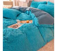 Plush Shaggy Duvet Cover Set Full Size,4 Pieces,Fleece Comforter Cover Ultra Soft Warm Fuzzy Quilt Cover With Zipper Closure,Luxury Velvet Bedding Sets