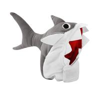 Plush Shark Hat For Pets - Adjustable Puppy Shark Headwear, Cute Cosplay Costume | Small Medium Dog Kitten Fancy Dress Outfit, Funny Accessory, Party, Halloween, Photoshoot