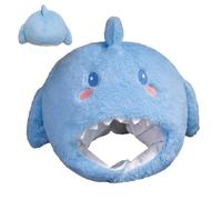 Plush Shark Hat - Under The Sea Fish Novelty Hat,Soft Breathable Animal Head Cover for Stage Dress up Role Playing Festival Halloween Party Carnival Performances