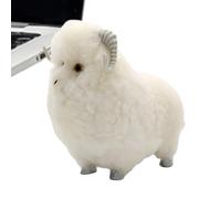 Plush Sheep Realistic Lamb Decorative Figure, Sheep Figure as a Decorative Object, for Bookshelf, Apartment Entrance, Dorm, Living Room, Office, Windowsill, Interior Decoration, Bedroom
