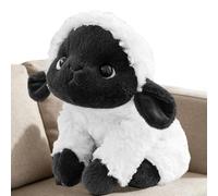 Plush Sheep Toy, Soft Cuddly Animal Doll, Black Face Sheep Stuffed Figure with Gentle Fabric System, Lightweight Cotton Plush Build, Cozys Room Decor Design, Living Room Use