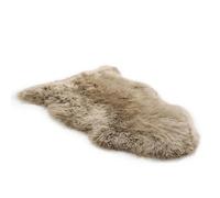 Plush Sheepskin Floor Rug - Thick Soft Long Wool for Bedroom, Living Room & Nursery - Hypoallergenic, Durable, Cozy, Temperature-Regulating, Luxurious Comfort for Home Use - Single/Dark Taupe