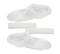 Plush Shoe Liners for Clogs and Sneakers, Winter Warmth, White 44-45 | Soft Cushioned Comfort, Detachable Washable Design, Includes Matching Lace Covers, for Home Lounging or Cold Climates
