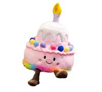 Plush Singing Birthday Cake Toy - Musical Interactive Doll with Soft Plush, Cute Birthday Gift for Girls, Singing Candle Feature, Decorative Pillow for Party, Random Candle Colors