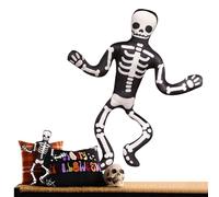 Plush Skeleton Pillow - Soft Throw Toy, Halloween Skull Cushion, Spooky Home Accent, Decorative Bone Figurine | Festive Gift for Bedroom Office Living Room Couch Bed Car Display Ornamental Accessories