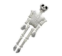 Plush Skull - 37 Inch White Bone Skeleton Plush Doll, Soft Halloween Skeleton Pillow And Decorative Stuffed Figure, Handmade Seasonal Display Ornament | Ideal For Halloween Parties, Home Decor, Shelf