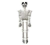Plush Skull Doll - 37inches White Bone Skeleton, Halloween Pillow Ornament, Gothic Stuffed Cushion | Handmade Skeleton Decoration For Shelf Couch Bed Halloween Plush Party Nursery Creepy Toy