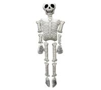 Plush Skull - White Bone Skeleton Doll, Soft Stuffed Pillow Ornament,