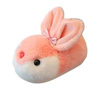 Plush Slippers for Girls,Cute Bunny Rabbit House Shoes Anti-Slip Soft Comfortable Fleece Lining Cotton Slippers,Winter Warm Indoor Slippers for Kids Aged 18 Months - 8 Years