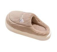 Plush Slippers for Women with Embroidery, Winter Warm Slippers 36-44 EU | Floor slippers women's soft soles fleece lining slippers plain slippers large sizes winter slippers