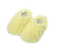 Plush Slippers Women's Winter Slippers Women's Elegant Funny House Slippers Plush Home Shoes Non-Slip Slippers Adult Guest Slippers Indoor Cotton Slippers, gold, 8 UK