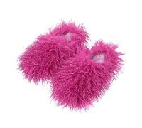 Plush Slippers Women's Winter Slippers Women's Elegant Funny House Slippers Plush Home Shoes Non-Slip Slippers Adult Guest Slippers Indoor Cotton Slippers, hot pink, 9 UK