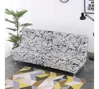 Plush Sofa Bed Cover - Solid All-Inclusive Stretch Slipcover for Armrest-Free Folding Perfect for Living Room, Bedroom, and Hotel Use(P01,L Size)