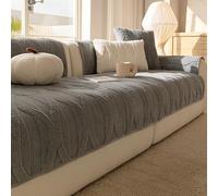 Plush Sofa Cover, Machine Washable and Non-Slip for Couches