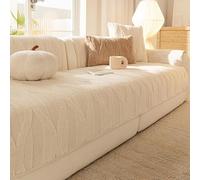 Plush Sofa Cover, Machine Washable and Non-Slip for Couches