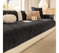 Plush Sofa Cover, Machine Washable and Non-Slip for Couches