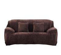 Plush Sofa Cover Stretch Thick Slipcover Sofa Covers For Living Room Pets Chair Cover Cushion Cover Sofa Towel 1PC(Coffee,2-seater 145-185cm)