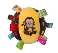 Plush Squeaky Dog Toy Ball Interactive Treat Dispenser for Boredom Relief，yellow
