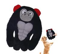 Plush Squeaky Dog Toy - Stuffed Gorilla Chew Toy with Chattering Sound | Durable Comfort Toy for Behavioral Training, Chattering Gorilla Chew Toy Interactive Play for Small, Medium and Large Dogs