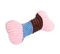 Plush Squeaky Dog Toys Bone Shaped Interactive Built-in Sound Squeaky