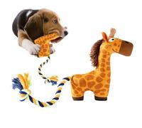 Plush Squeaky Dog Toys - Dog Stuffed Animals Chew Toy | Funny Interactive Enrichment for Bulldog Poodle Senior Enhance Activity Entertainment Enjoyment Home Indoor Travel Camping