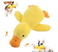 Plush Squeaky Duck Dog Toy - Teething Relief Chew Companion, Durable Soft Interactive Pet Toy with Sound Device | 25-45cm Environmentally Filled Plush Design Sleep Comfort Entertainment Training Aid f