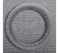 Plush Steering Wheel Cover Featuring 3D Grain Visual Effect, Multi-Layer Thermal Core, and Diamond Grid Rubber for Stability (36cm gray)