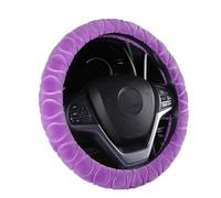 Plush Steering Wheel Cover for Skoda Karoq, Car Winter Warm Steering Wrap, Fluffy Anti-Slip Elastic Protector, Car Accessories,Purple