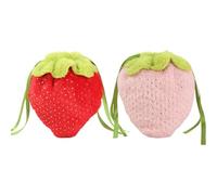 Plush Strawberry Goodie Bags | Holiday Strawberry Shape Goodies Storage Pouch - Multifunctional Party Decoration Candy Bag For Friends, Customers, Colleagues, Kid