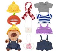 Plush Stuff Toys with Clothes Accessories - Capybara Plush with Clothes, 25cm Soft Toy, Comforting Stuff Stuff Doll for Kids, Teens, Adults | Bedroom, Living Room, Study, Sofa, Bed, Nursery, Playtime