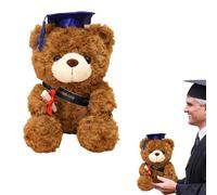 Plush Stuffed Graduation | Cute Plush Bear with Grad Cap - Stuffed Animal Bear with Grad Cap, for Middle High School University College Graduates