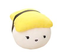 Plush Sushi Toy - Lifelike Fried Egg and Tuna Cushion, Cute Soft Pillow for Bed, Sofa, Car Decoration