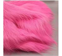 Plush Synthetic Fur Fabric 10 Cm 180x50 Cm Soft Synthetic Plush for Costumes, Gnomes, Cosplay, Hobbies, Camera Floors, Toys(Dark Pink)