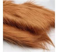 Plush Synthetic Fur Fabric 10 Cm 180x50 Cm Soft Synthetic Plush for Costumes, Gnomes, Cosplay, Hobbies, Camera Floors, Toys(Braun)