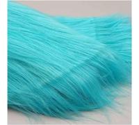 Plush Synthetic Fur Fabric 10 Cm 180x50 Cm Soft Synthetic Plush for Costumes, Gnomes, Cosplay, Hobbies, Camera Floors, Toys(Blue)