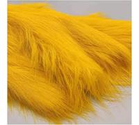 Plush Synthetic Fur Fabric 10 Cm 180x50 Cm Soft Synthetic Plush for Costumes, Gnomes, Cosplay, Hobbies, Camera Floors, Toys(Yellow)