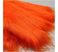 Plush Synthetic Fur Fabric 10 Cm 180x50 Cm Soft Synthetic Plush for Costumes, Gnomes, Cosplay, Hobbies, Camera Floors, Toys(Orange)