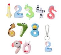 Plush Throw Pillow - Keychain Pendant - Number 0-9 Plush Toy - for Girlfriend Wife Friend Sister Daughter Living Room Bedroom Shelf Table Study Nursery