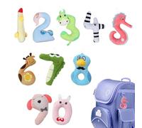 Plush Throw Pillow | Keychain Pendant - Number Plush 0-9 Throw Pillow - for Girlfriend Wife Friend Sister Daughter Living Room Bedroom Shelf Table Study Nursery